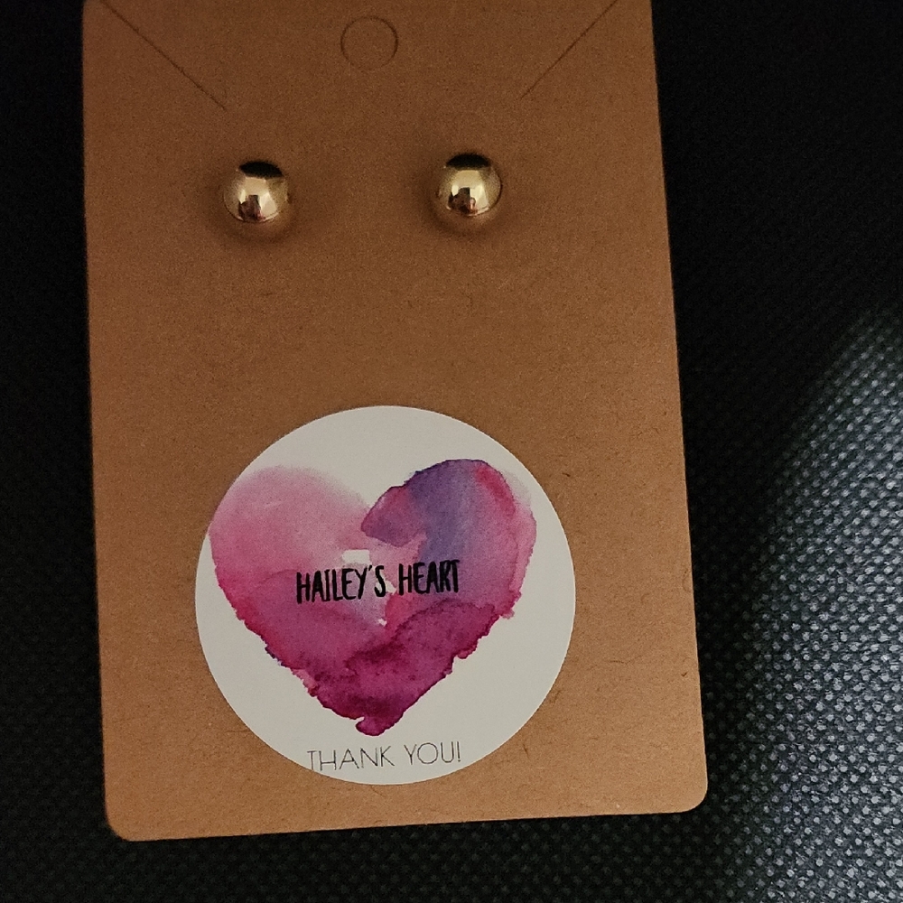 5/$25 Shiny Gold Stud Earrings